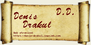 Denis Drakul vizit kartica